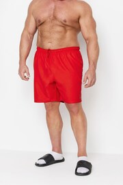 BadRhino Big & Tall Red Plain Swim Shorts - Image 1 of 4