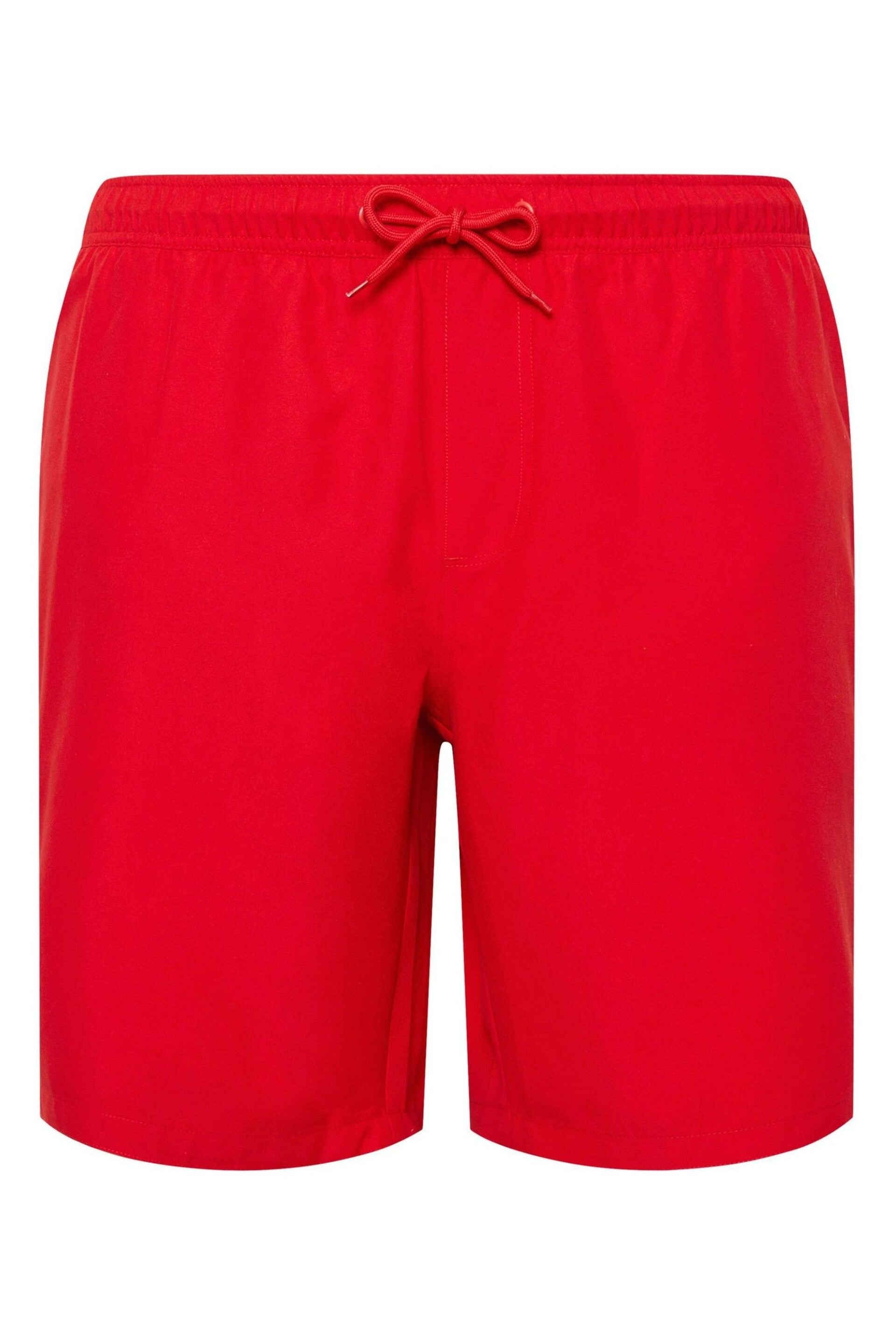 BadRhino Big & Tall Red Plain Swim Shorts - Image 3 of 4