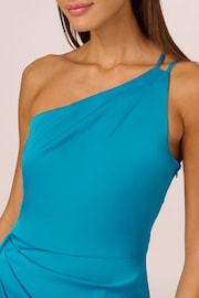 Adrianna Papell Blue Stretch Satin Gown - Image 4 of 7