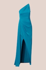 Adrianna Papell Blue Stretch Satin Gown - Image 6 of 7
