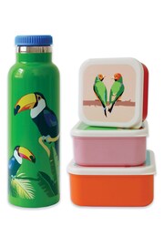 Emily Brooks Stainless Steel Toucan Water Bottle & Set of 3 Snack Pots - Image 1 of 2