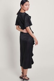 Monsoon Black Satin Luna Dress - Image 3 of 5