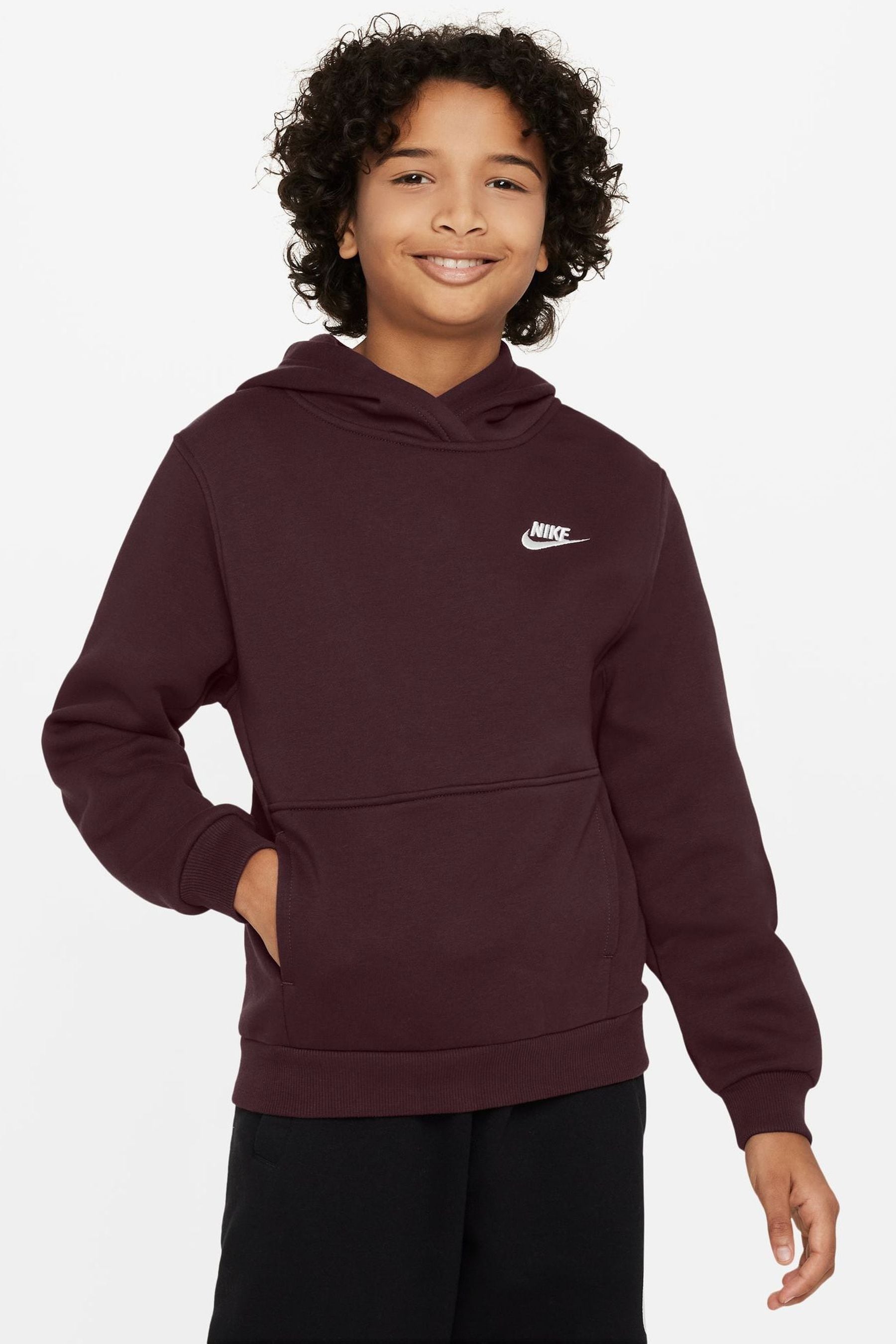 Buy Nike Burgundy Red Club Fleece Overhead Hoodie from the Next UK online shop