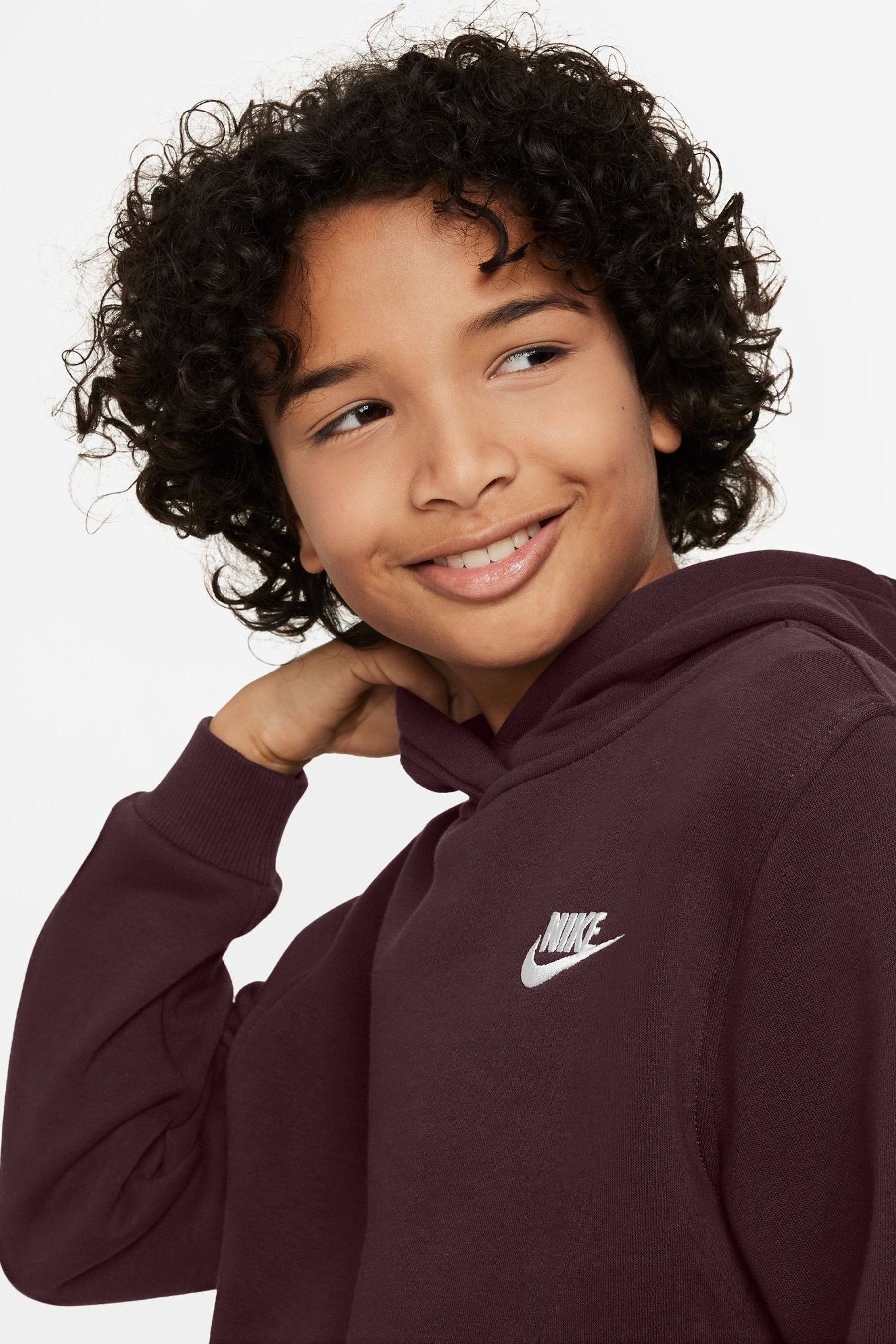 Buy Nike Burgundy Red Club Fleece Overhead Hoodie from Next Slovakia