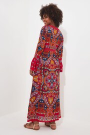 Joe Browns Red Boho Tiered Sleeve Maxi Dress - Image 3 of 5