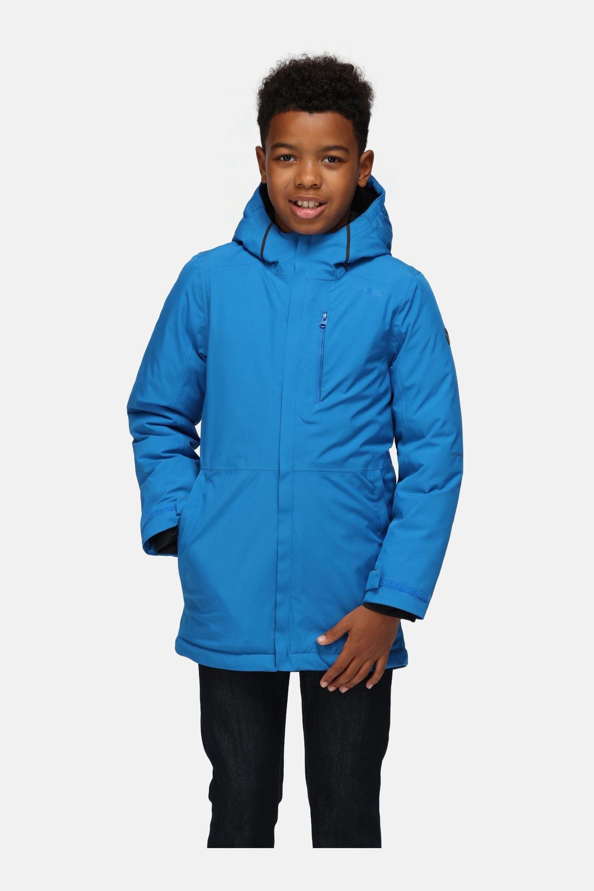 Regatta Blue Junior Yewbank Waterproof Jacket - Image 2 of 7