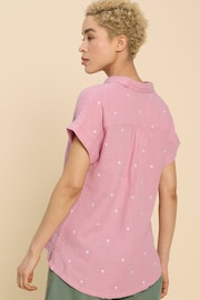 White Stuff Pink 100% Cotton Emma Double Cloth Shirt - Image 2 of 7