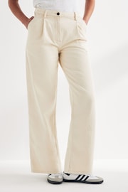 American Vintage Cream Tineborow Straight Trousers - Image 1 of 6