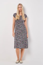 Apricot Multi Garden Floral Milkmaid Midi Dress - Image 1 of 4