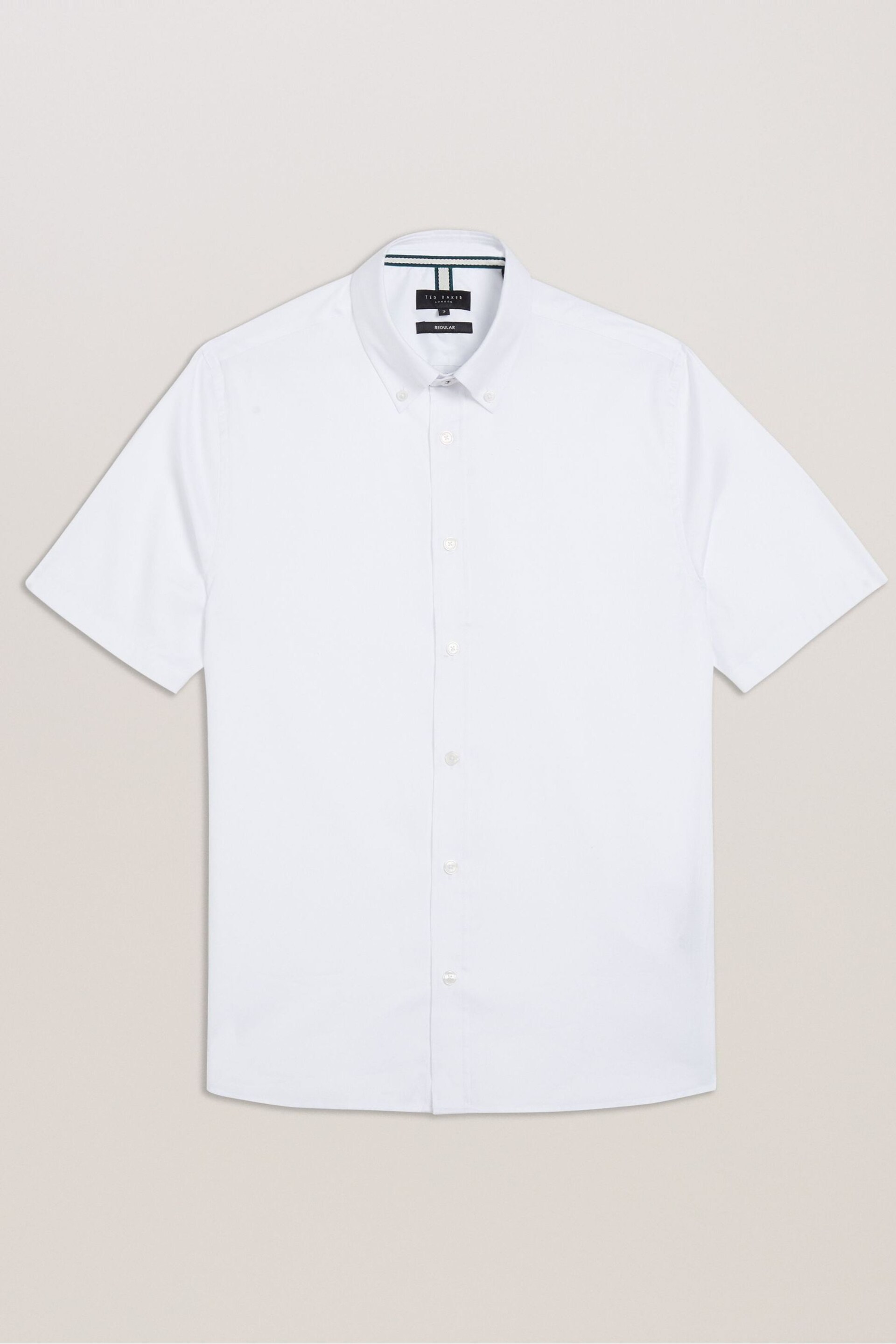 Ted Baker White Regular Aldgte Premium Oxford Shirt - Image 3 of 5