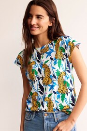 Boden Natural Louisa Printed Slub T-Shirt - Image 2 of 4