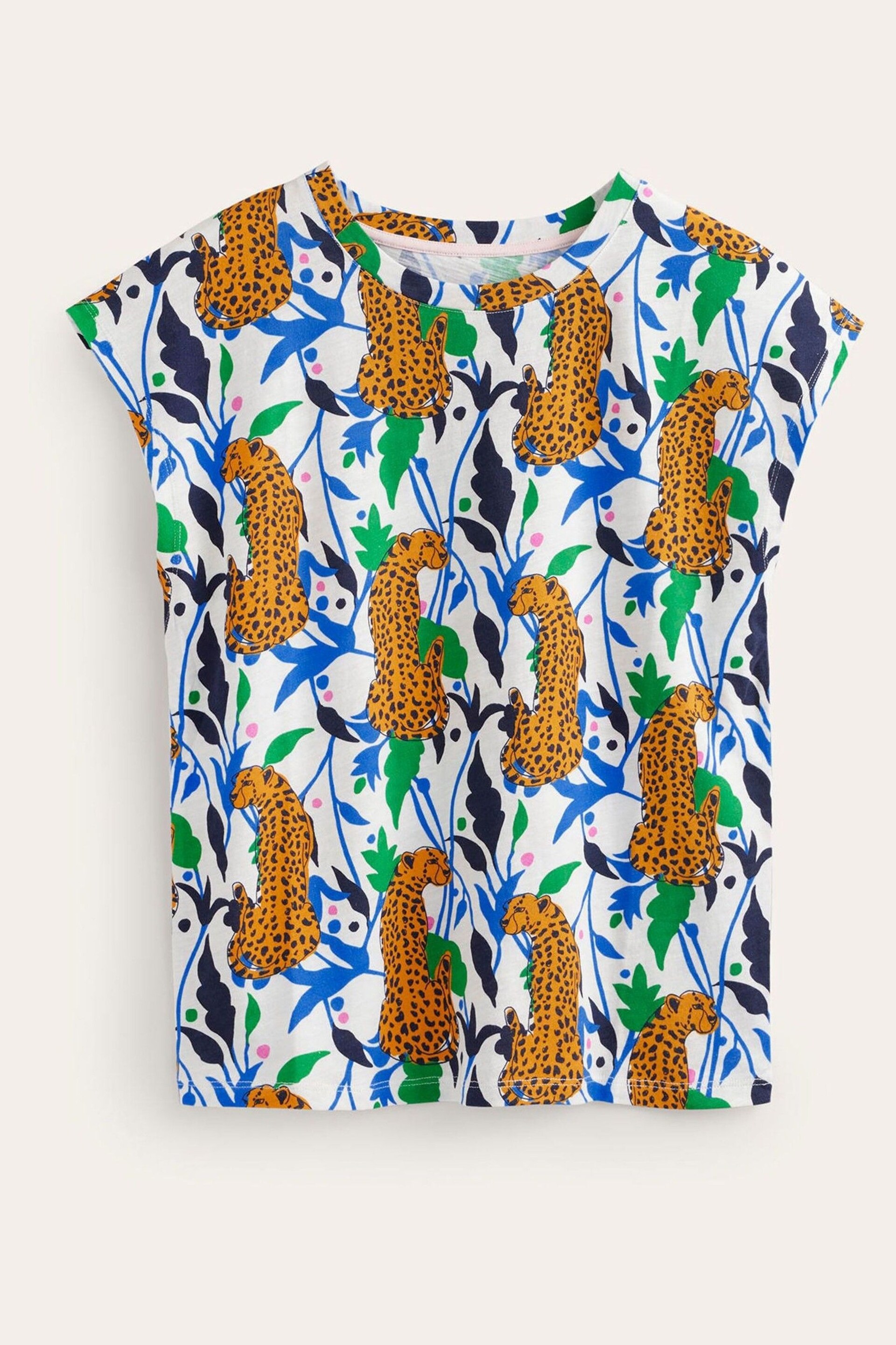 Boden Natural Louisa Printed Slub T-Shirt - Image 4 of 4