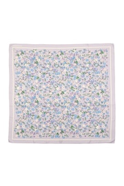 COACH Purple Floral Printed Silk Square Scarve - Image 3 of 4