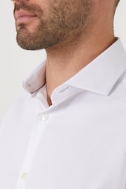 Skopes Regular Fit Double Cuff Dobby White Shirt - Image 3 of 3