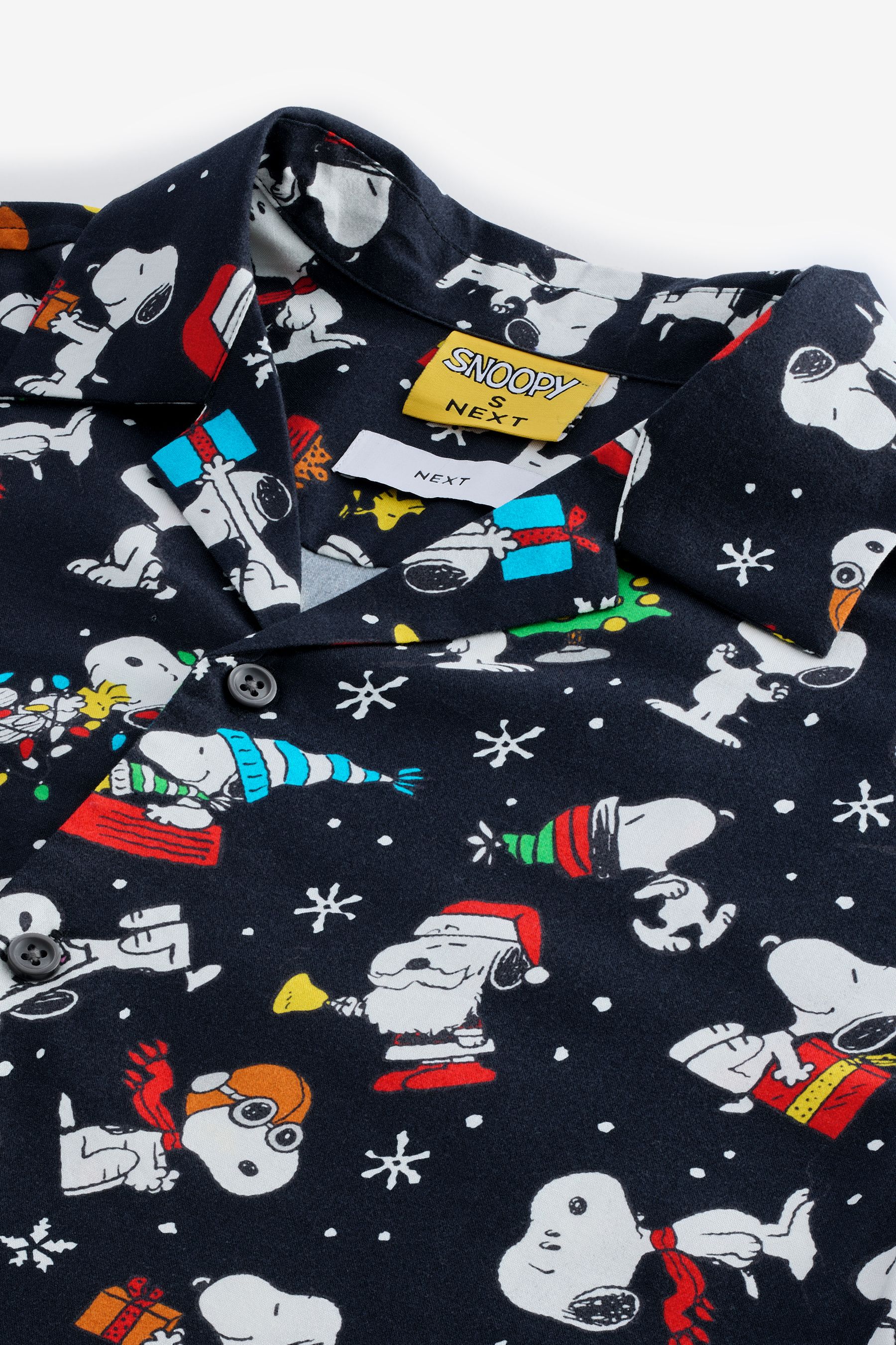 Buy Black Snoopy Short Sleeve Christmas Print Shirt Next Ukraine