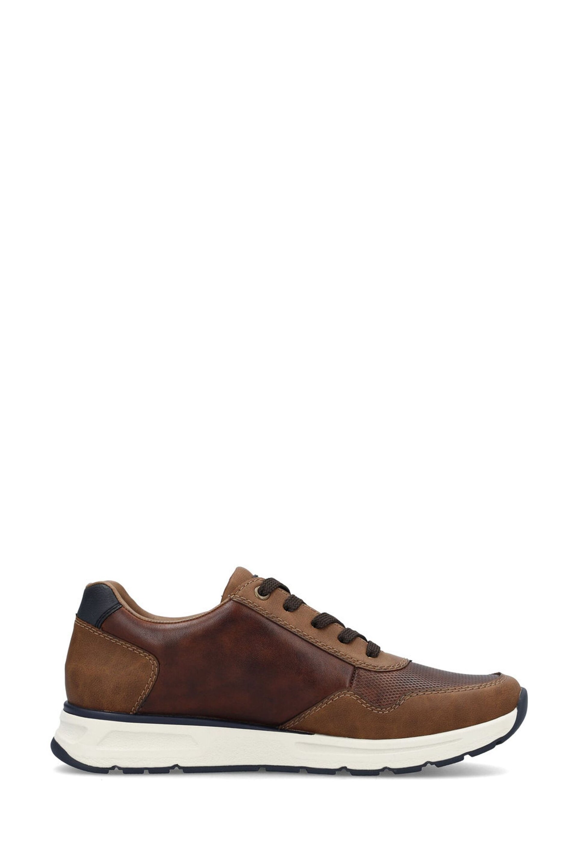Rieker Mens Zipper Brown Shoes - Image 1 of 9