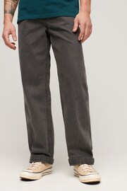 Superdry Grey 5 Pocket Work Trousers - Image 1 of 3