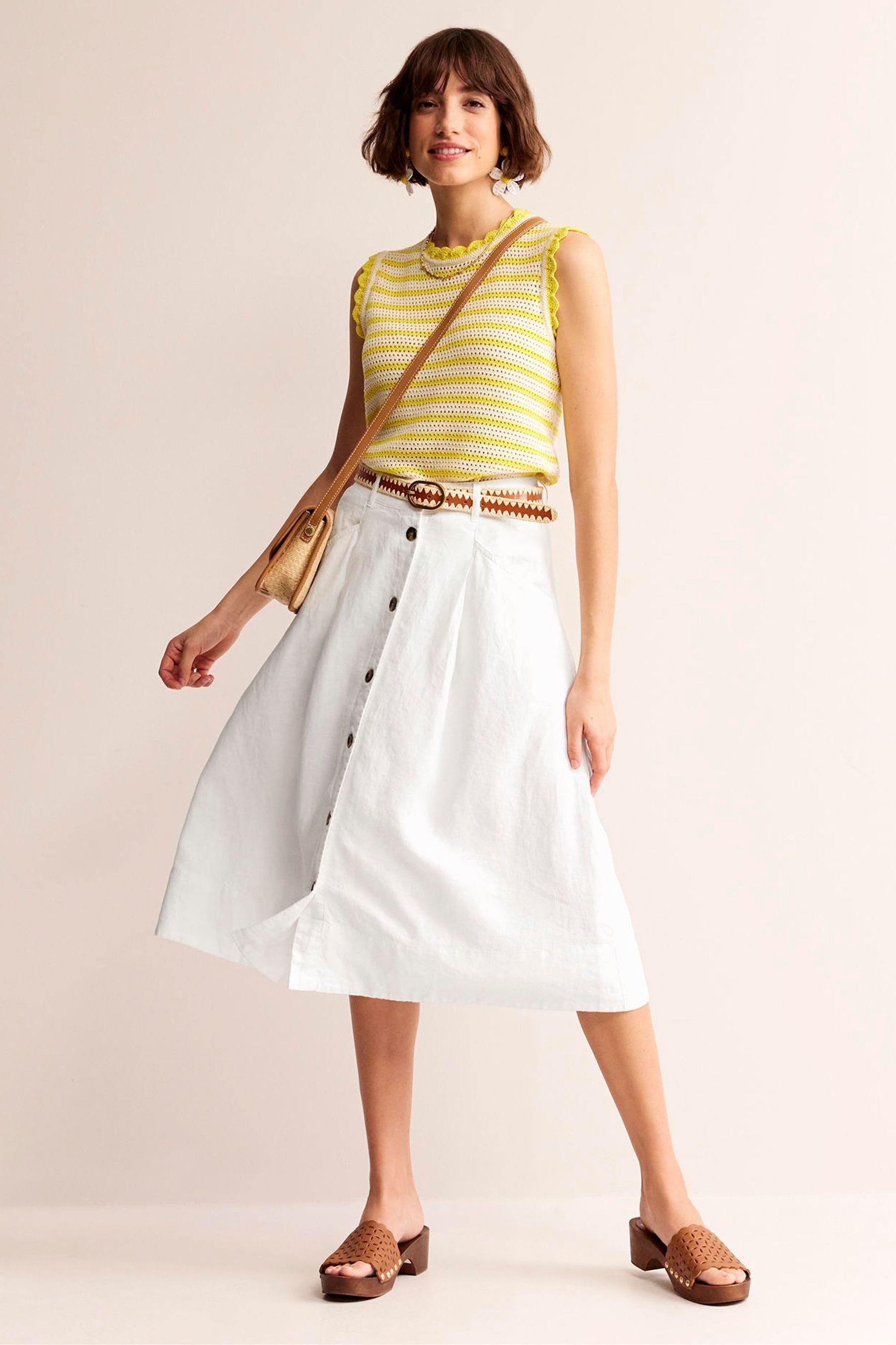 White linen skirt petite on sale