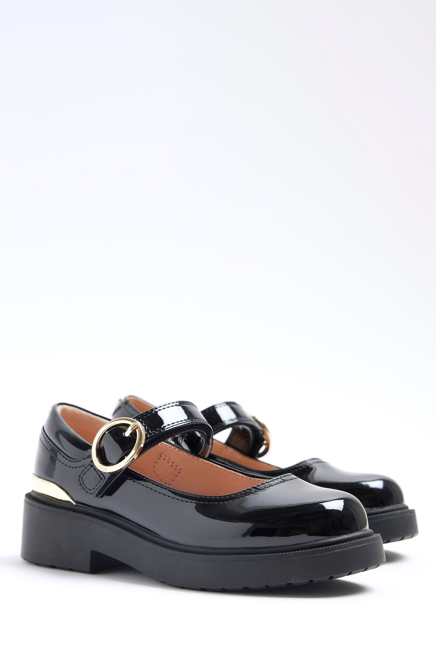 River Island Black Girls Patent Mary Jane Shoes