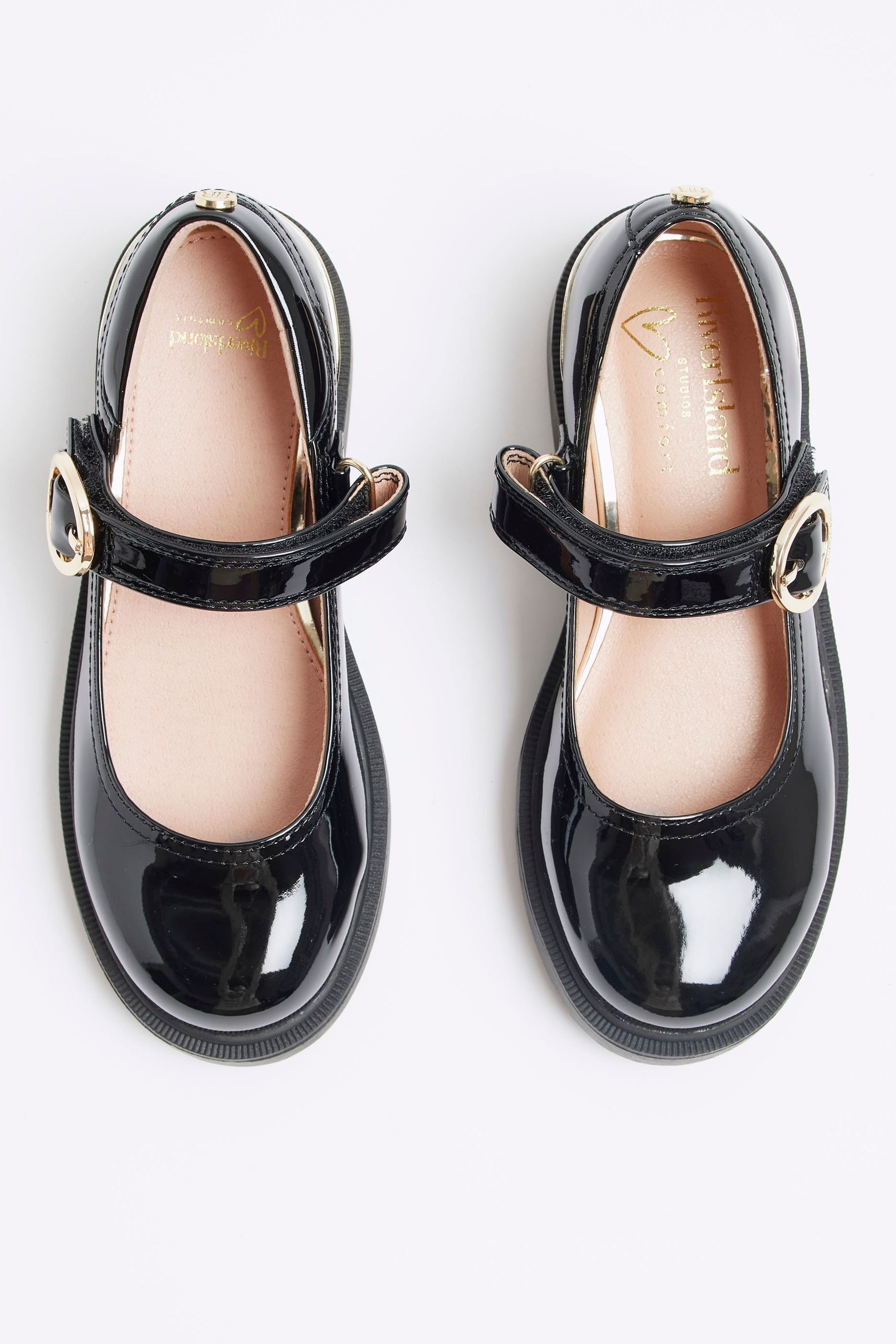 River Island Black Girls Patent Mary Jane Shoes