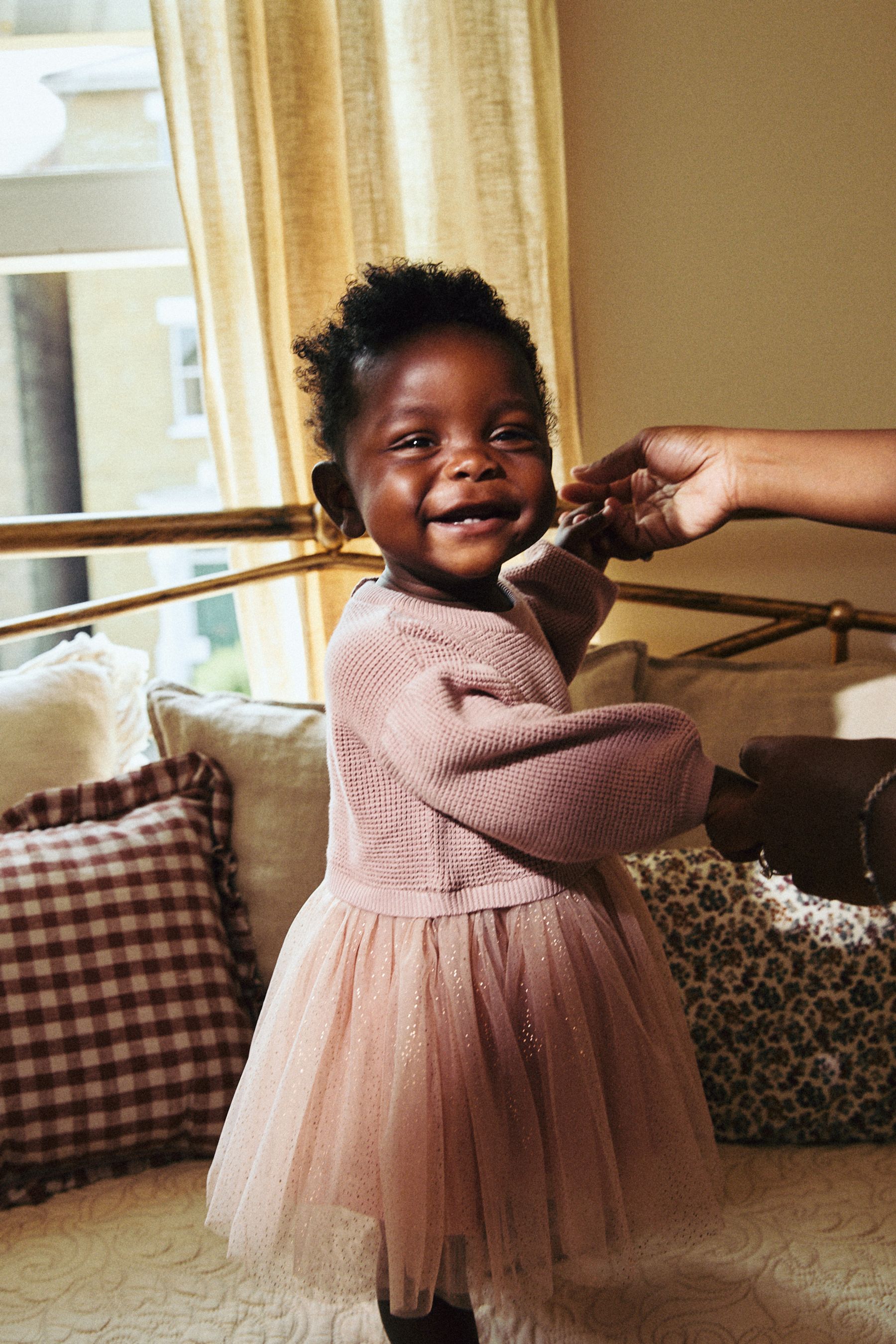 Dusky pink baby dress sales
