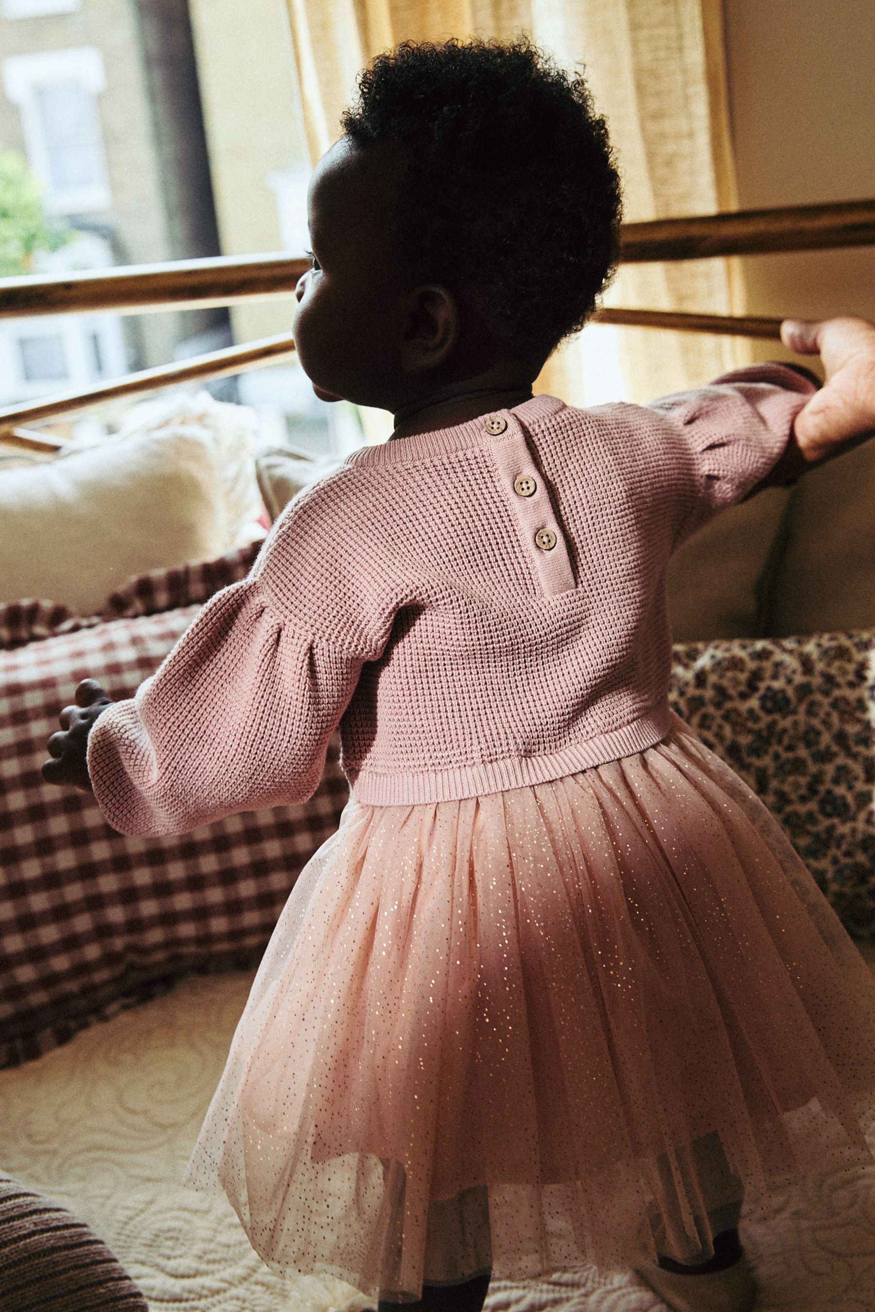 Dusky pink baby dress shop