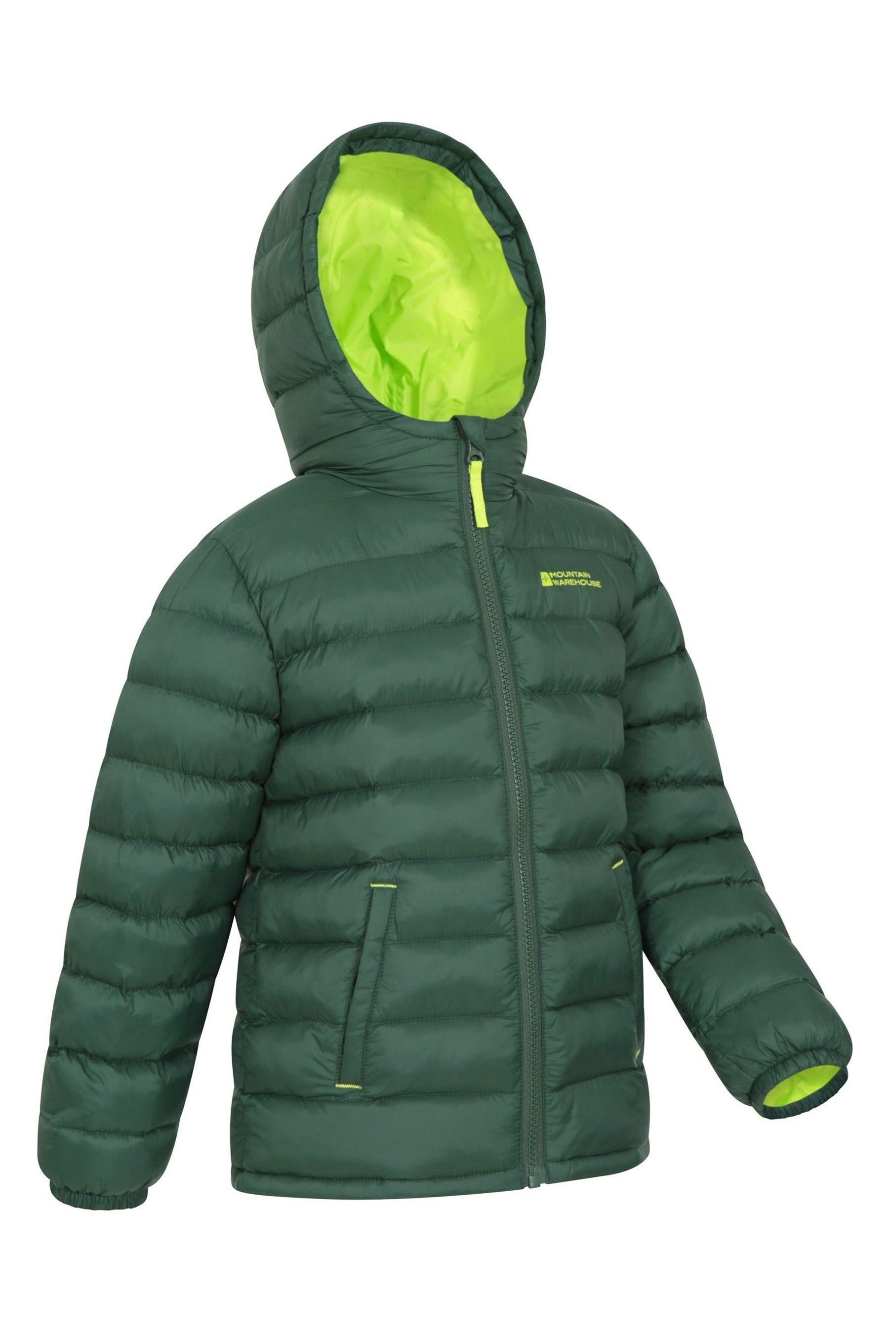 Mountain Warehouse Green Kids Seasons II Water Resistant Padded Jacket