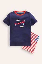 Boden Blue Fun Jersey Play T-Shirt Set - Image 1 of 3