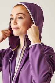 Regatta Purple Bourda Hooded Softshell Jacket - Image 4 of 6