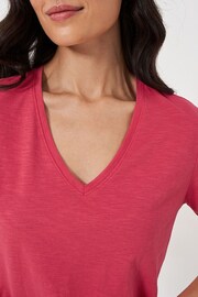 Crew Clothing Perfect V-Neck Slub T-Shirt - Image 3 of 4