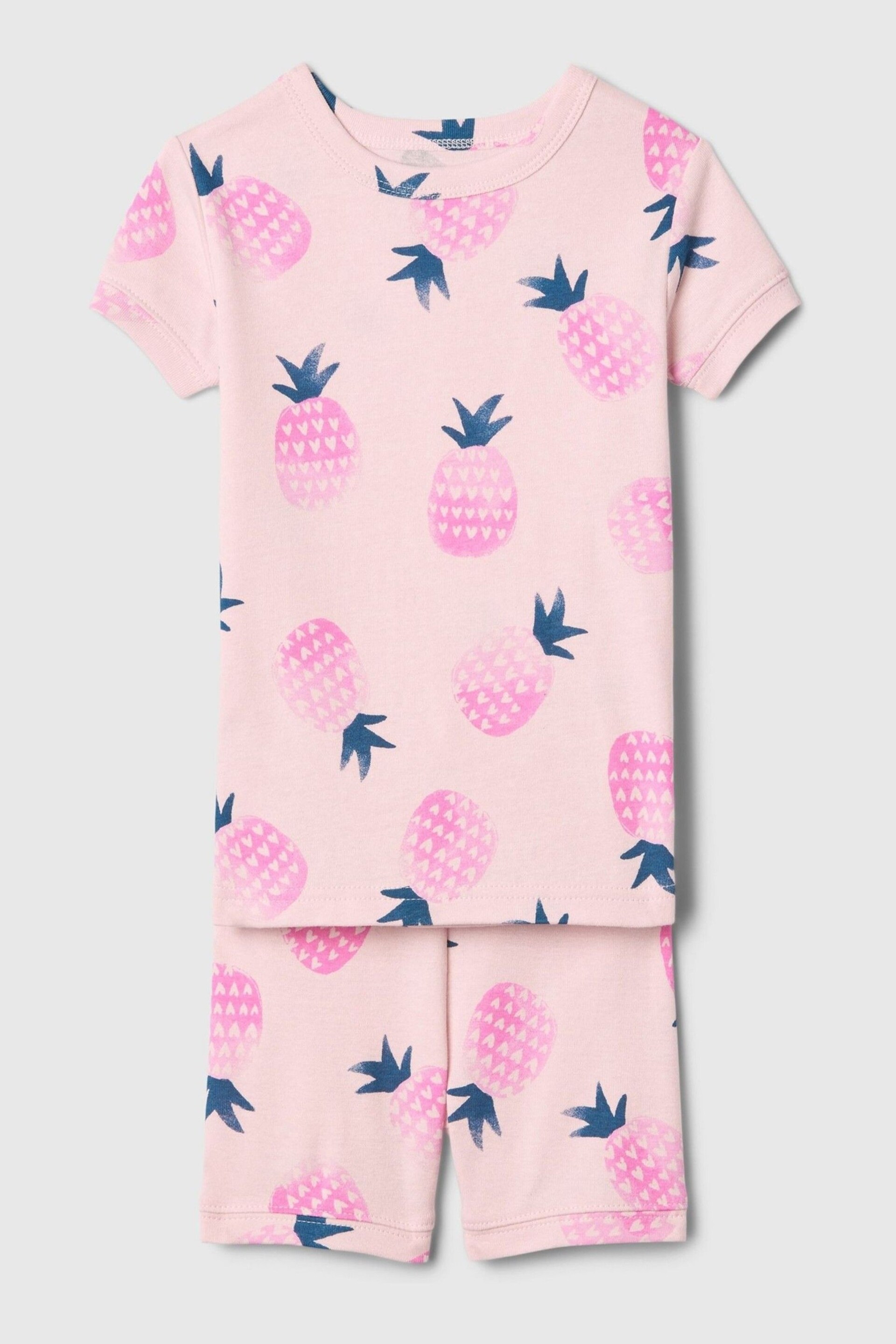 Gap Pink Organic Cotton Short Pyjama Set (6mths-5yrs) - Image 1 of 2