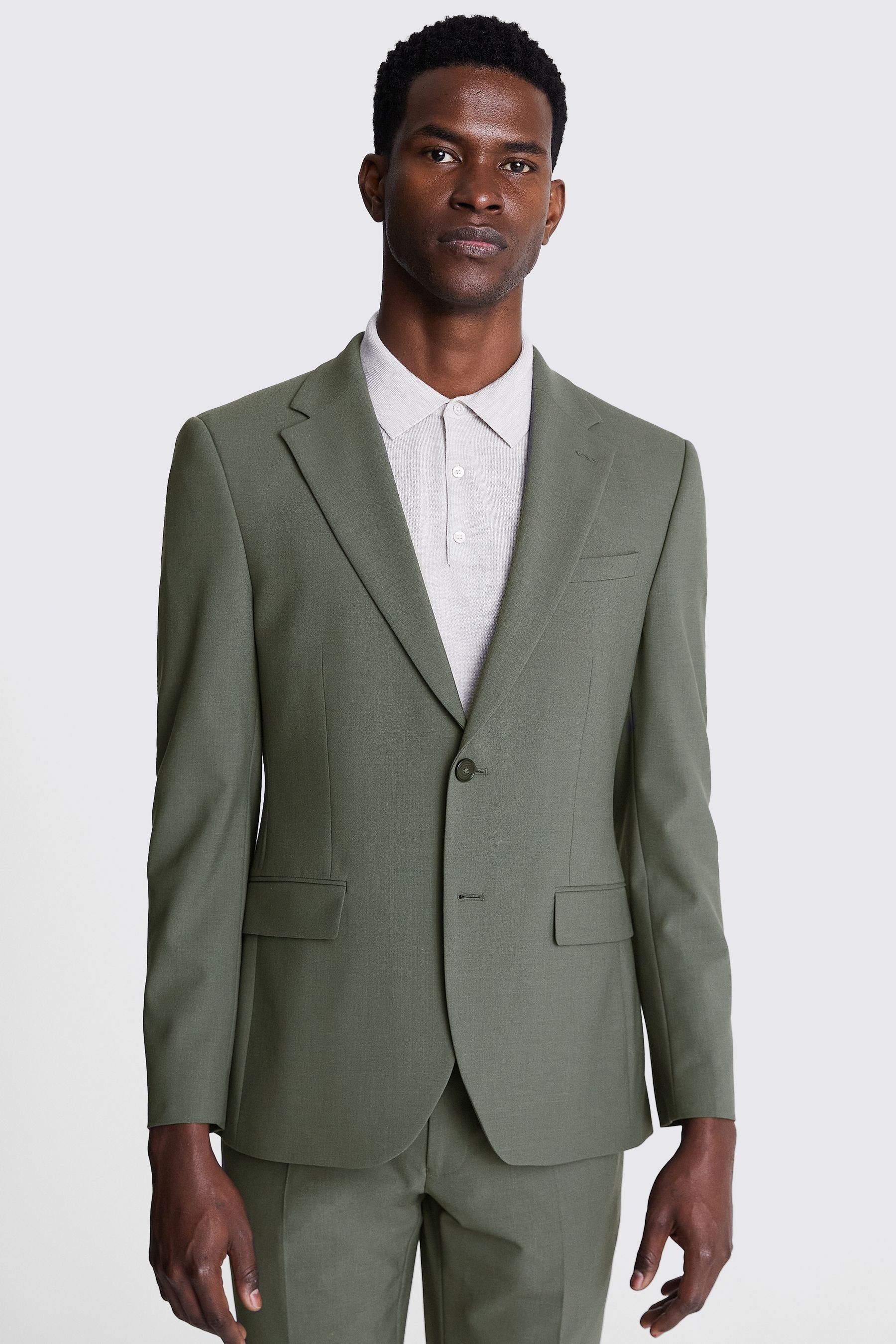 Buy DKNY Sage Green Slim Fit Suit Jacket from Next France
