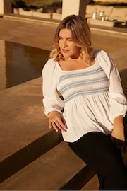 Live Unlimited Curve Smock White Blouse - Image 1 of 7