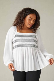 Live Unlimited Curve Smock White Blouse - Image 4 of 7