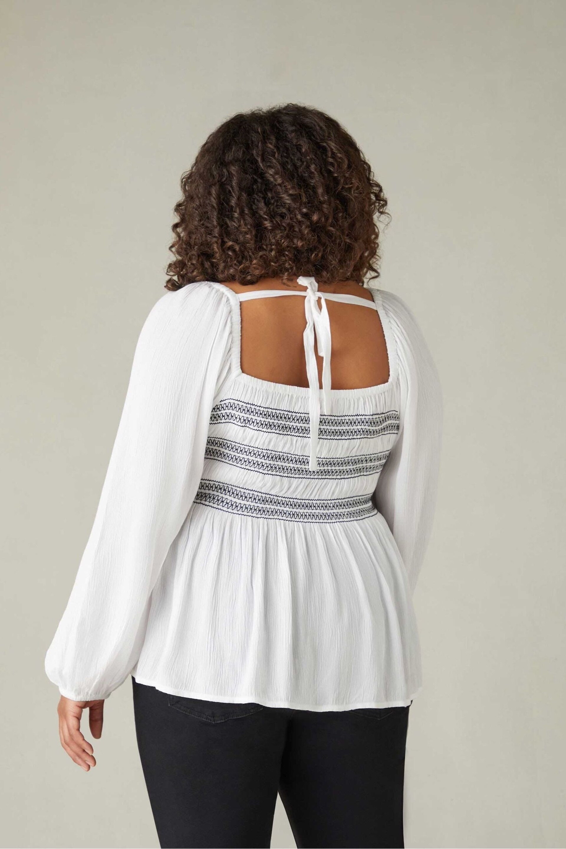 Live Unlimited Curve Smock White Blouse - Image 6 of 7