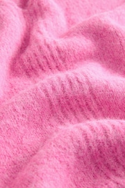 Pink Bright Relaxed Fit Soft Touch V-Neck Knitted Jumper with Wool - Image 8 of 8