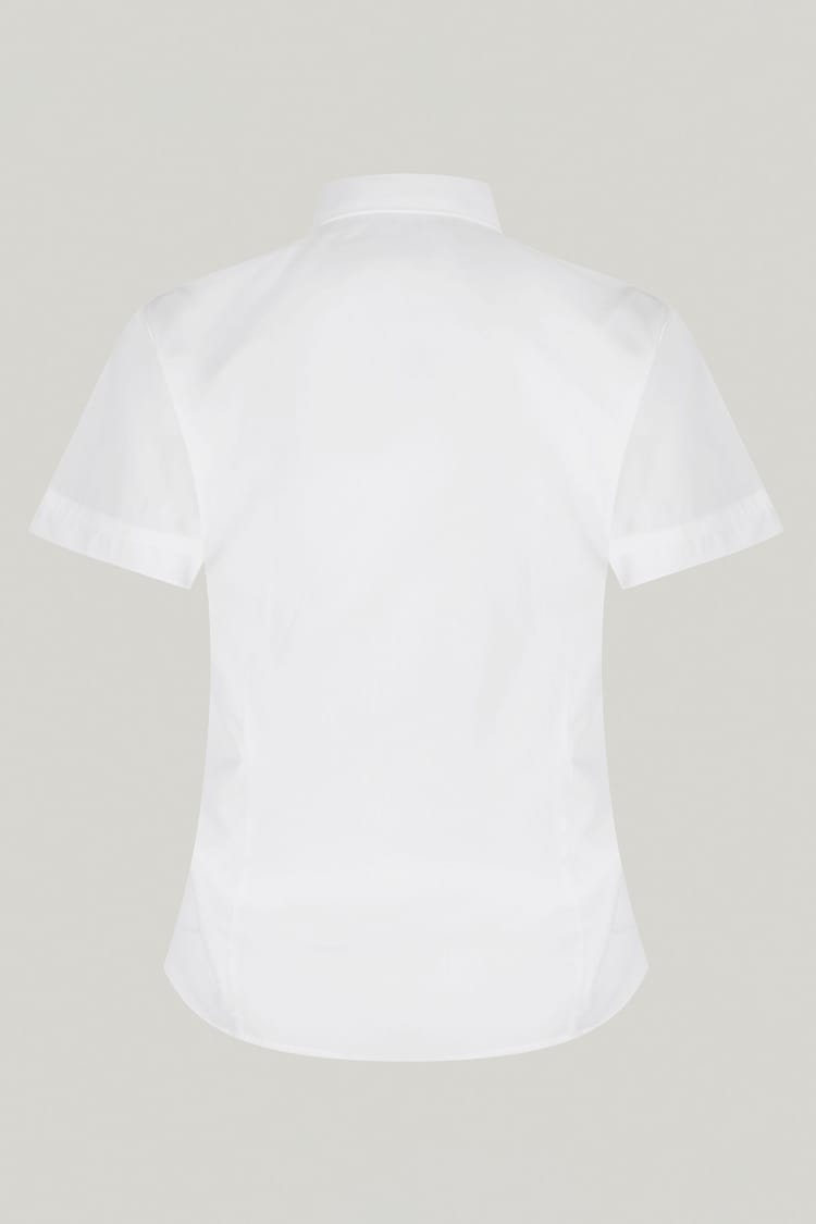 Trutex White Slim Fit Short Sleeve 2 Pack School Shirts - Image 5 of 5