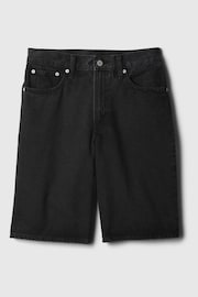 Gap Black Mid Rise Longline Denim Shorts - Image 5 of 5