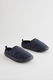 Navy Blue Onion Quilted Mule Slippers - Image 2 of 7