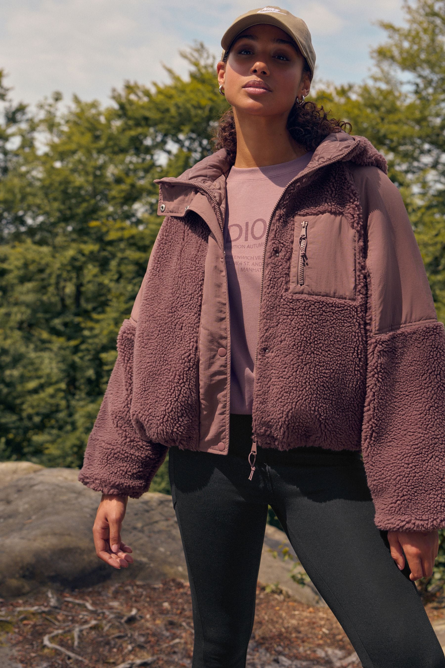 Pink rose teddy jacket on sale