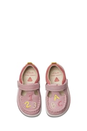 Clarks Pink Wide Fit (G) Lea Noodle Shine T. Shoes - Image 5 of 8