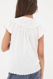 FatFace Emily White Embroidered Blouse - Image 2 of 5