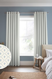 Laura Ashley Pale Seaspray Blue Kate Made to Measure Curtains - Image 1 of 9