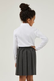 Trutex White Regular Fit Long Sleeve 3 Pack School Shirts - Image 4 of 7