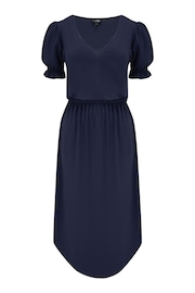 Pour Moi Blue Jenny Puff Sleeve Jersey Midi Dress with LENZING™ ECOVERO™ Viscose - Image 3 of 4