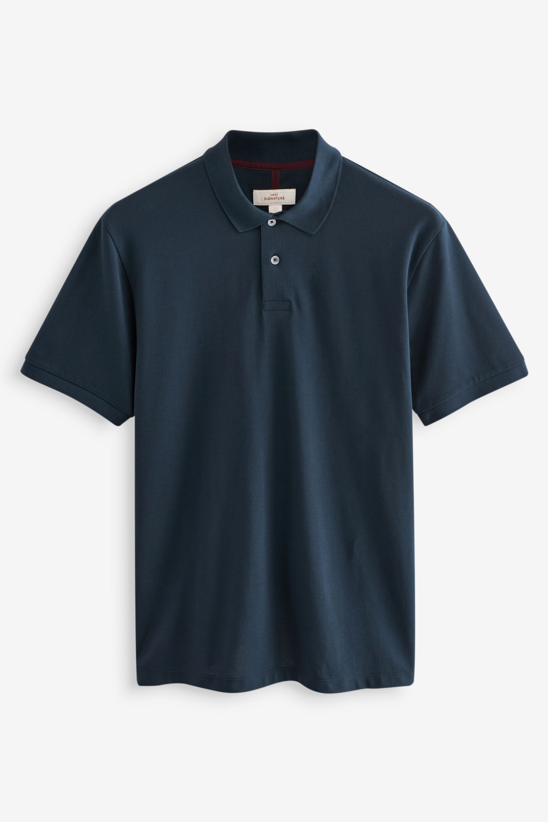 Buy Navy Blue Signature Pique Polo Shirt from Next USA