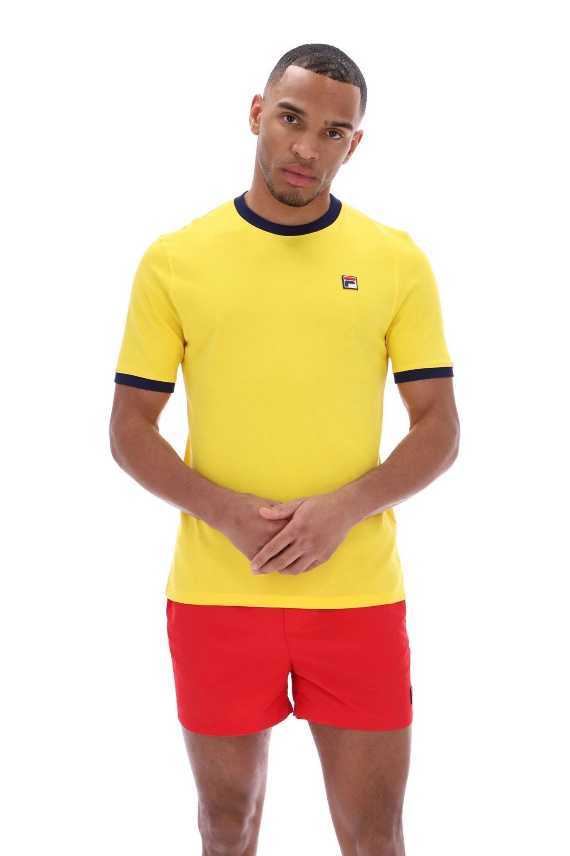 Fila Yellow Marconi Essential Ringer T-Shirt - Image 2 of 4
