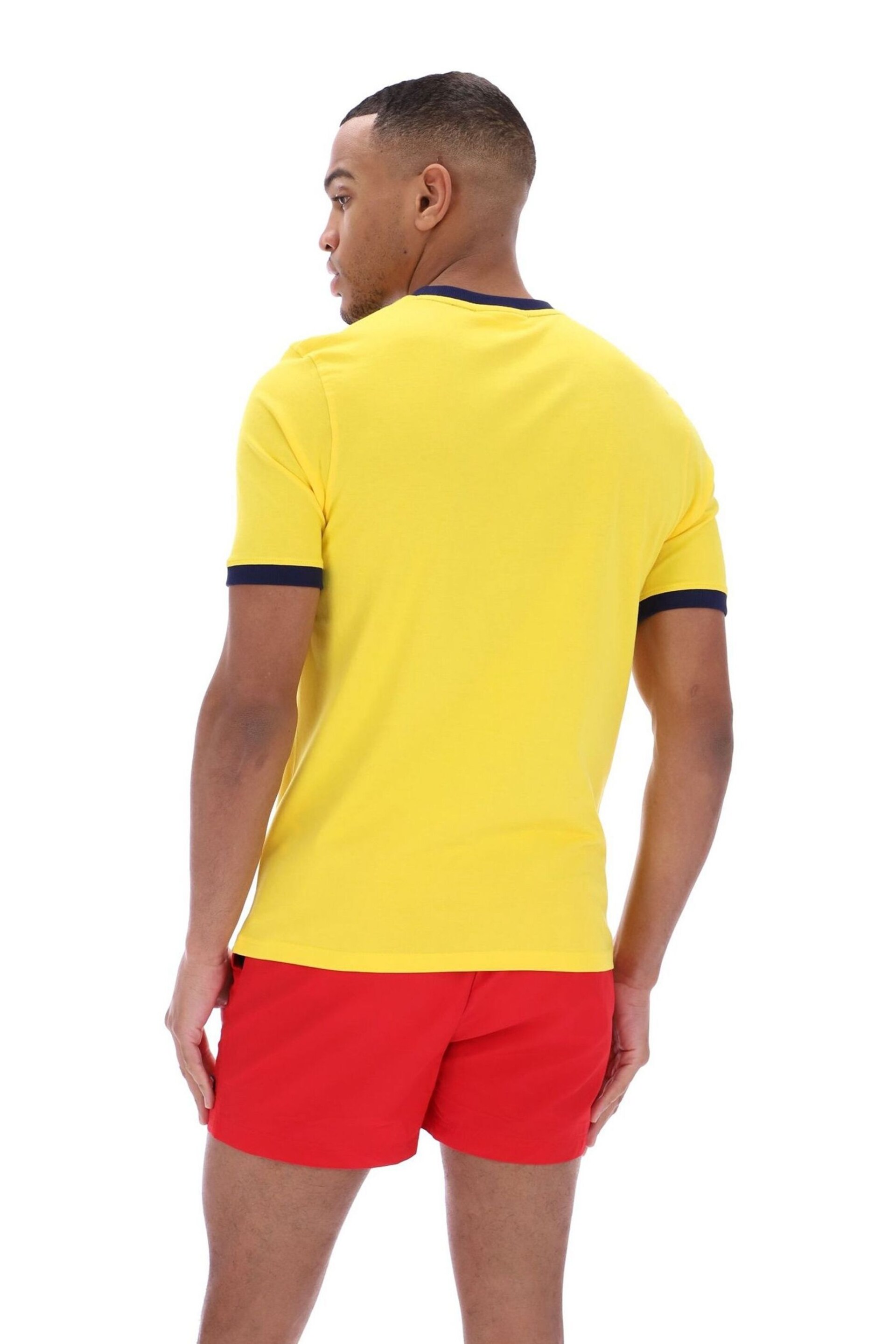 Fila Yellow Marconi Essential Ringer T-Shirt - Image 4 of 4