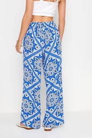 PixieGirl Petite Blue Tile Print Wide Leg Trousers - Image 3 of 5