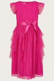 Monsoon Pink Stacie Waterfall Dress - Image 2 of 4